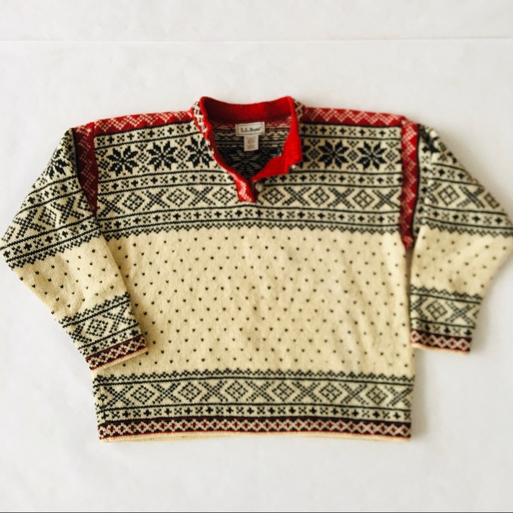 L.L. Bean | Nordic Vintage Fair Isle Sweater M